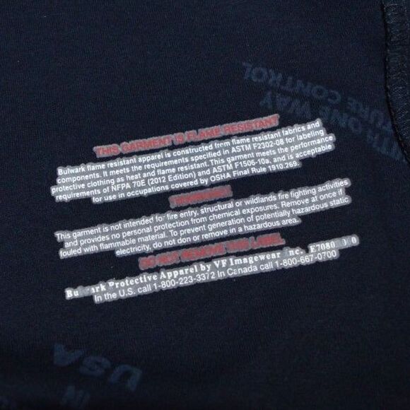 Bulwark FR 2XL NFPA 2112-2018 E9204 OSHA Safety Short Sleeve T-Shirt - Picture 7 of 11